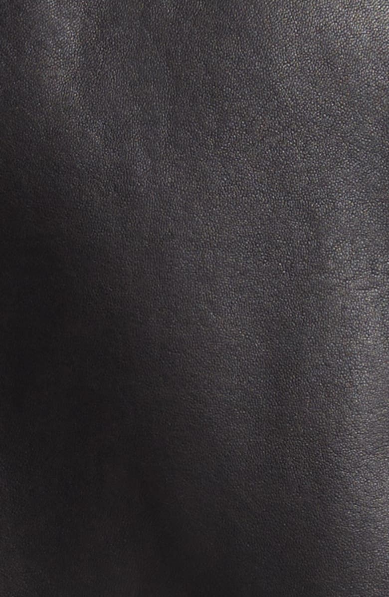 Nili Lotan Hadley Crop Leather Jacket, Alternate, color, Black