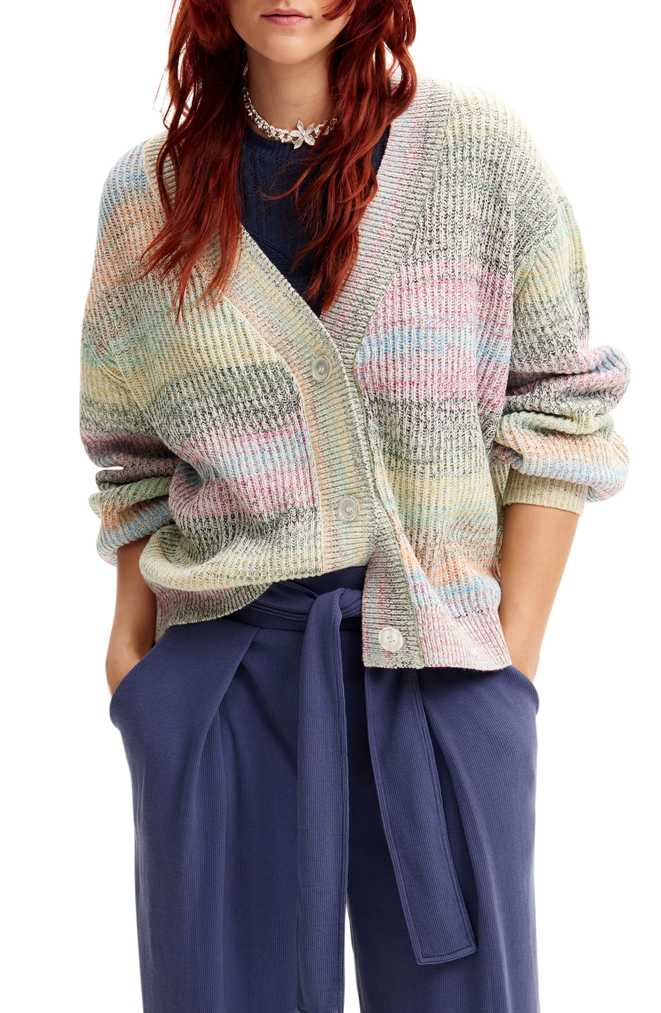Desigual Peter Stripe Cardigan Sweater