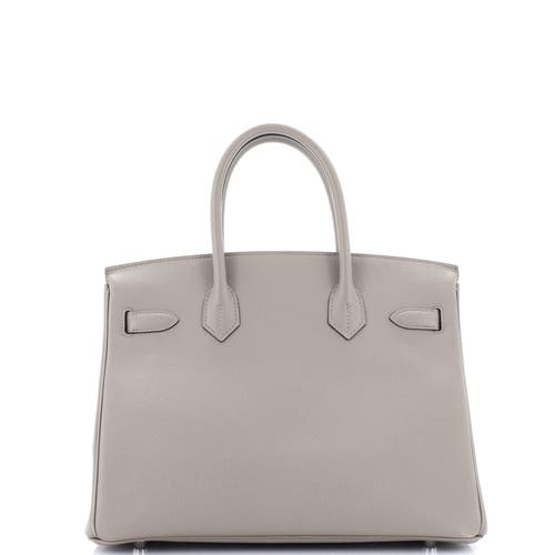 Pre-owned Hermes Hermes Birkin Handbag Grey Epsom With Palladium Hardware 30 In Gray