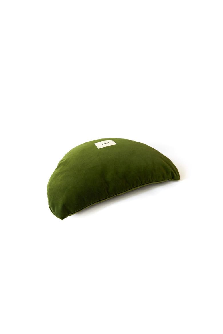 The Half Circle in Velvet, Alternate, color, Moss