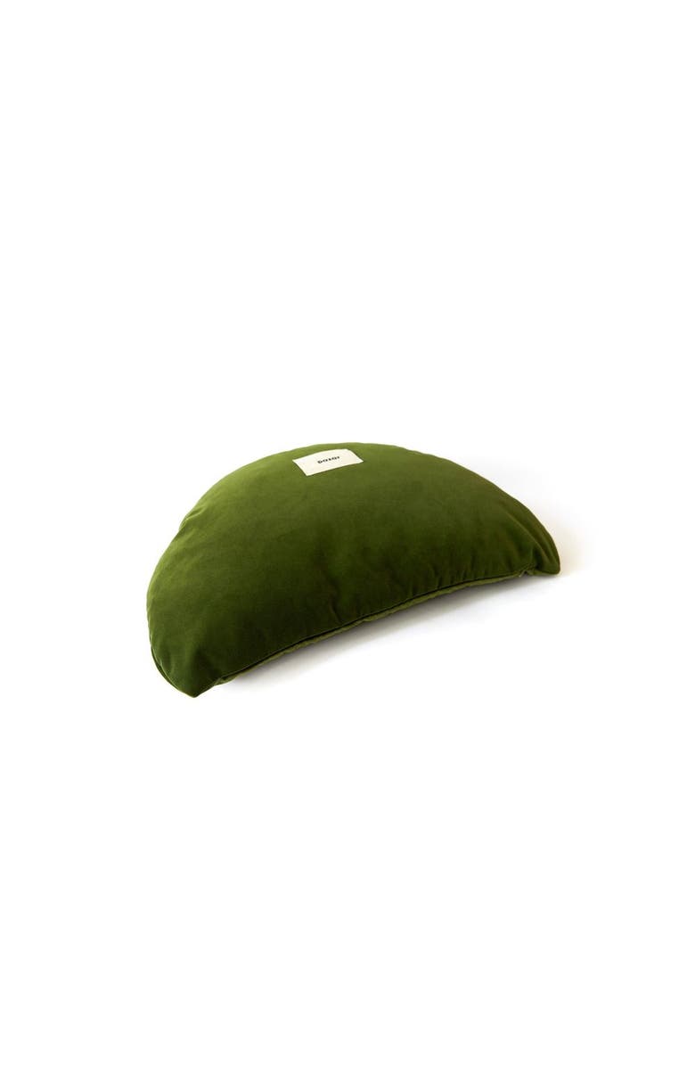 Pazar Studio The Half Circle in Velvet, Alternate, color, Moss