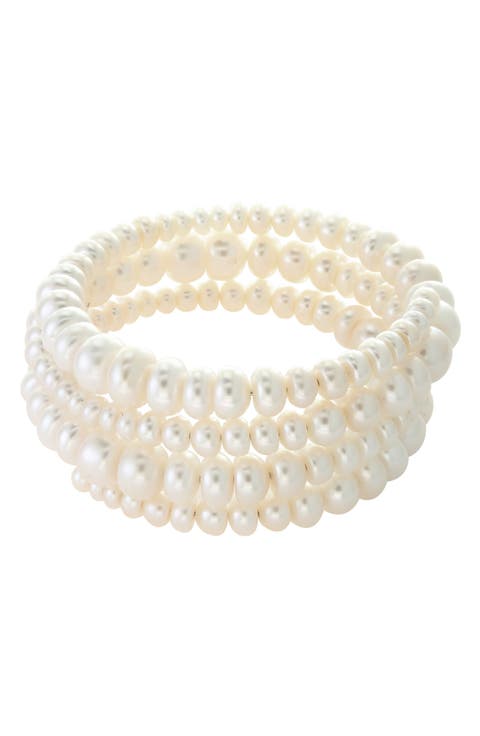 8-9mm Freshwater Pearl Wrap Bracelet