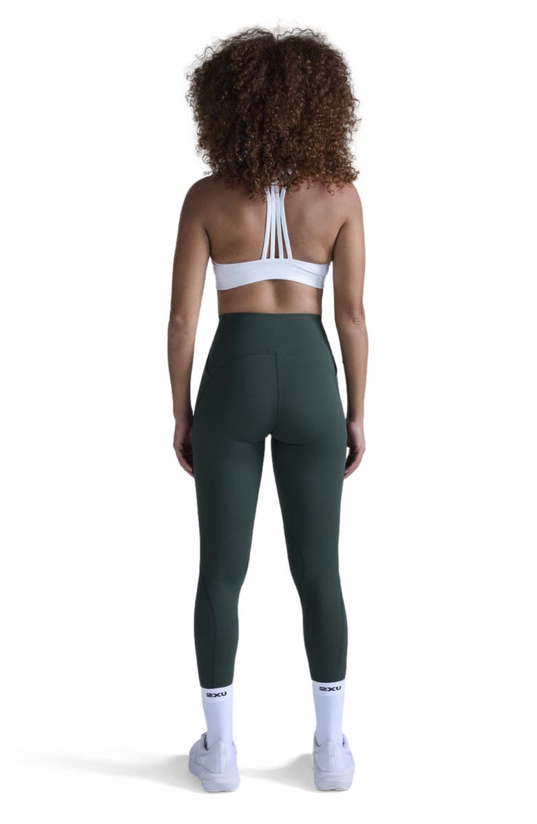 2XU Flex Hi-Rise Compression Tight, Alternate, color, Ever Green/Ever Green