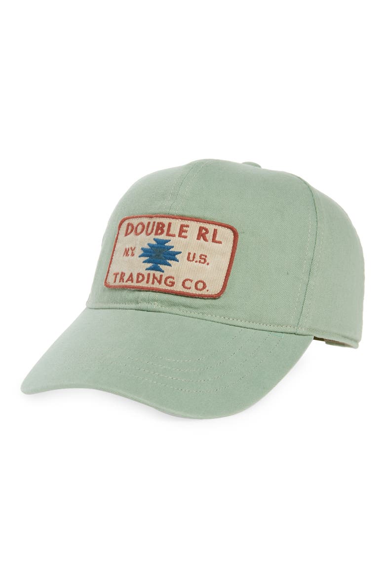 RRL Logo Patch Twill Baseball Cap, Main, color, FADED TEAL
