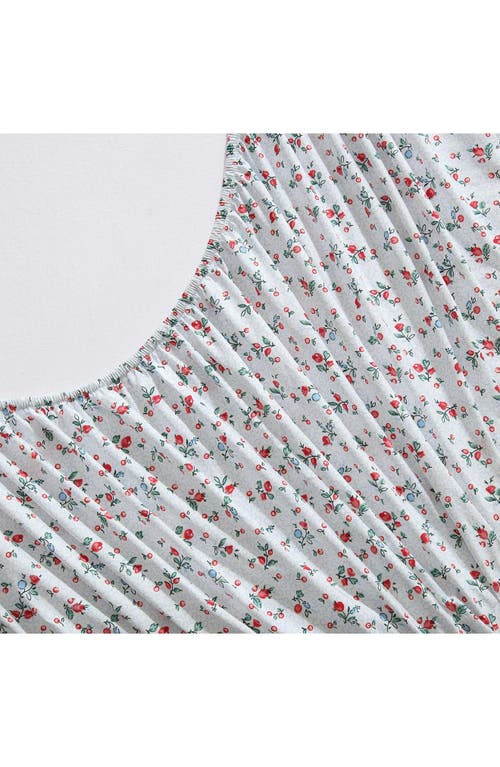 Laura Ashley Aylesmore Ditsy Floral Twin X-long Cotton Percale Sheet Set In Bright Red