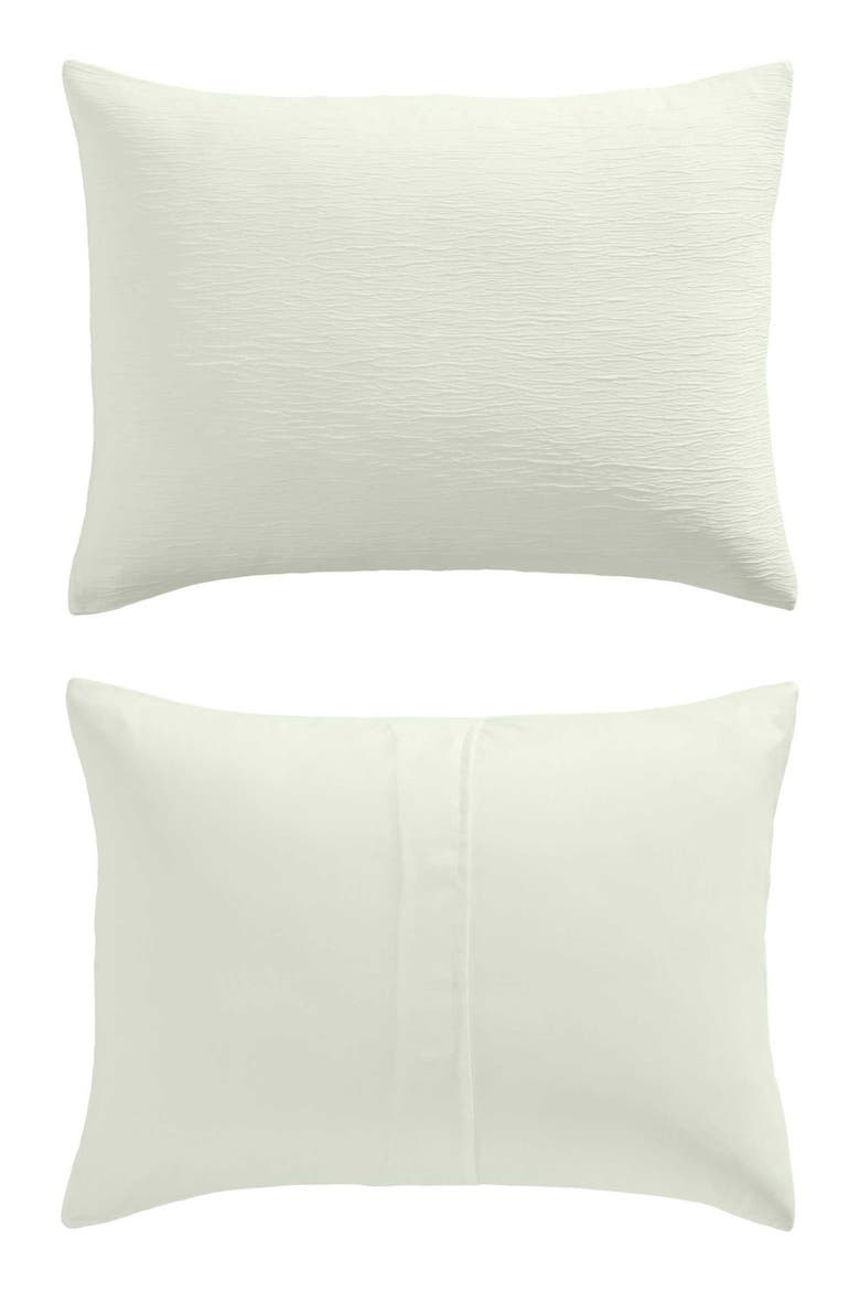 Crinkle Duvet Cover Set, Alternate, color, FAINT GREEN
