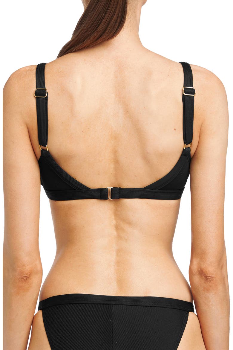Amy Triangle Bikini Top, Alternate, color, LICORICE