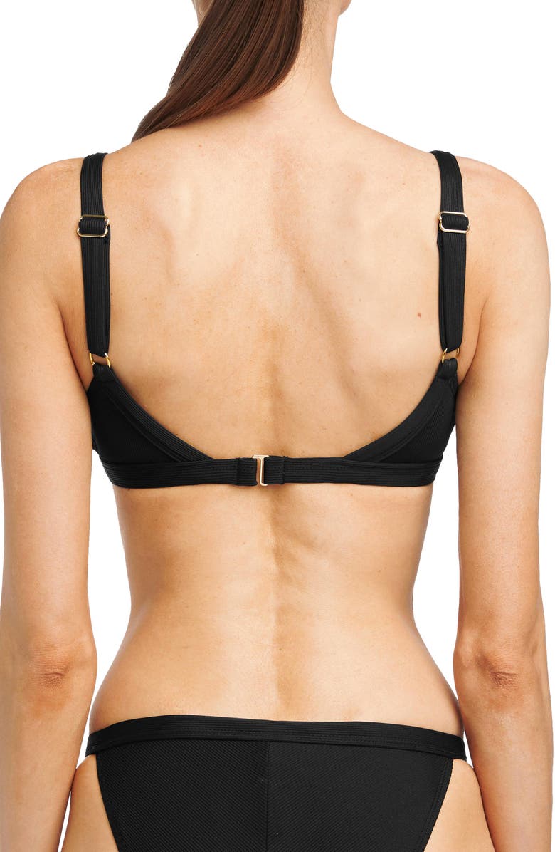 Robin Piccone Amy Triangle Bikini Top, Alternate, color, Licorice