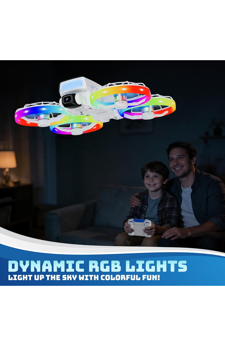 CONTIXO Foldable Drone with Screen Remote Control, Alternate, color, White