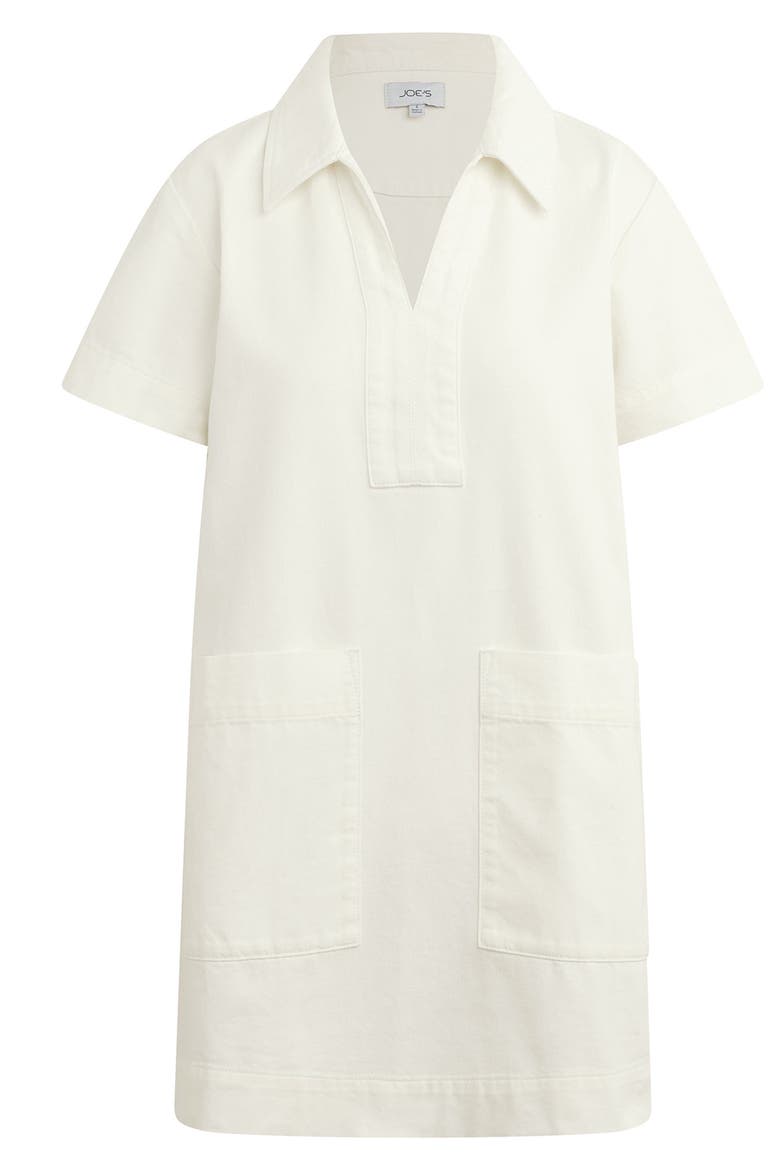 The Lillian Short Sleeve Denim Dress, Alternate, color, MILK