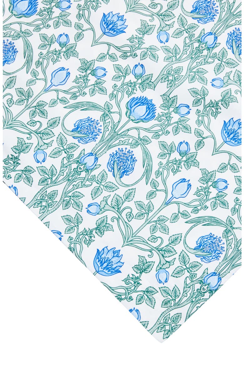 Floral Cotton Duvet & Sham Set, Alternate, color, BLUE