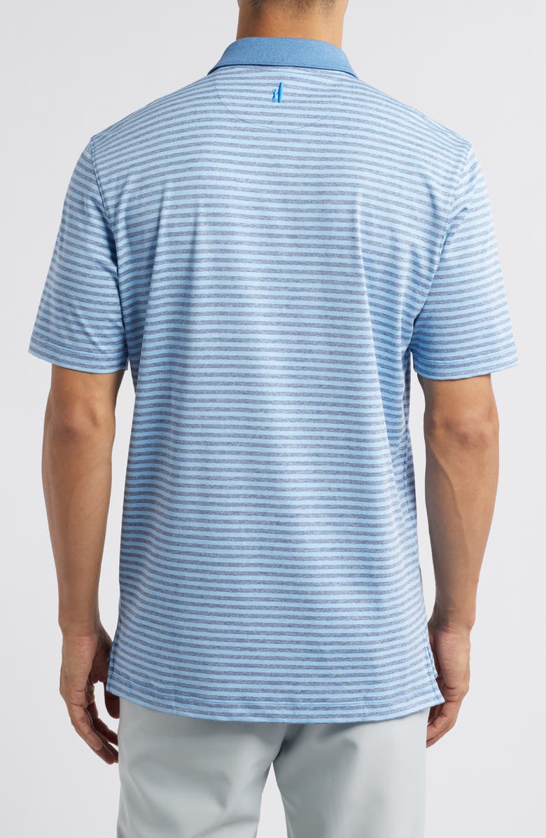 johnnie-O Gibbons Stripe PREP-FORMANCE Polo, Alternate, color, Maliblu