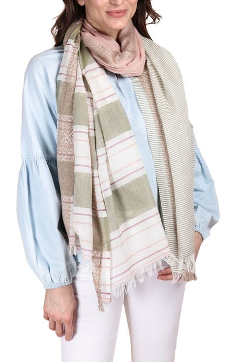Color Block Stripe Scarf