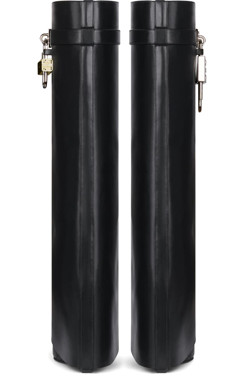 Givenchy Shark Lock Knee High Boot, Alternate, color, 001 - Black