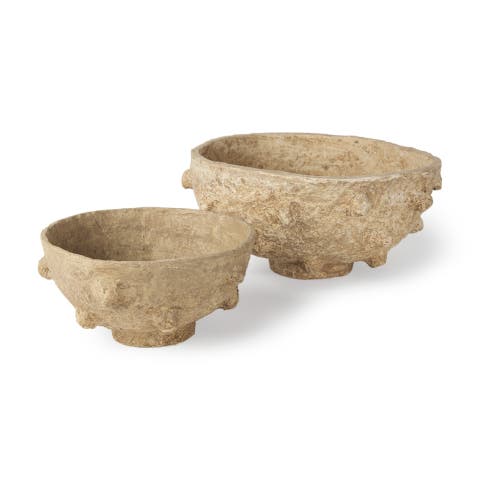 Sonam Set of 2 Paper Mache Spiked Bowls