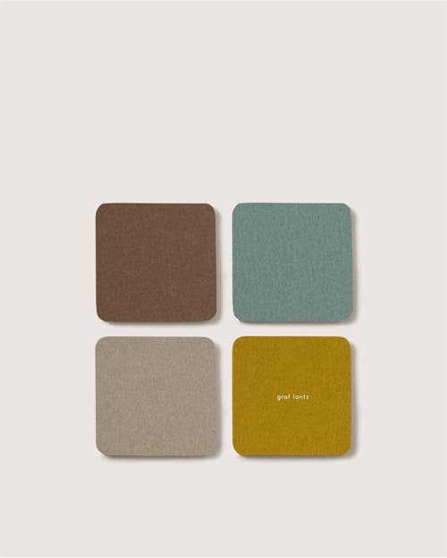 Graf & Lantz Graf Lantz Bierfilzl Merino Wool Square Coaster 4 Pack In Multi