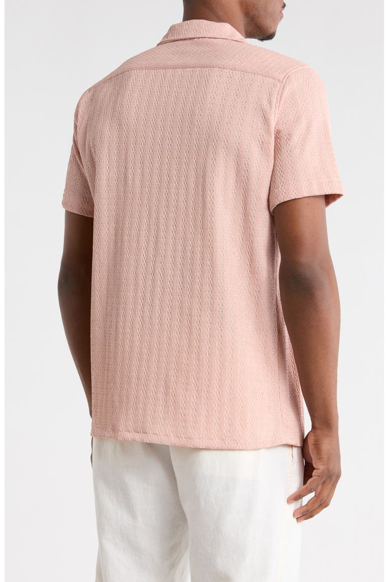 Modern Fit Textured Camp Shirt, Alternate, color, DUSTY PINK