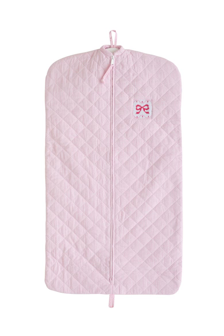 Quilted Garment Bag, Main, color, Pink Bow