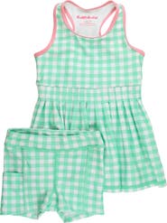 RuffleButts Girls UPF50+ Active Dress & Bike Short Set