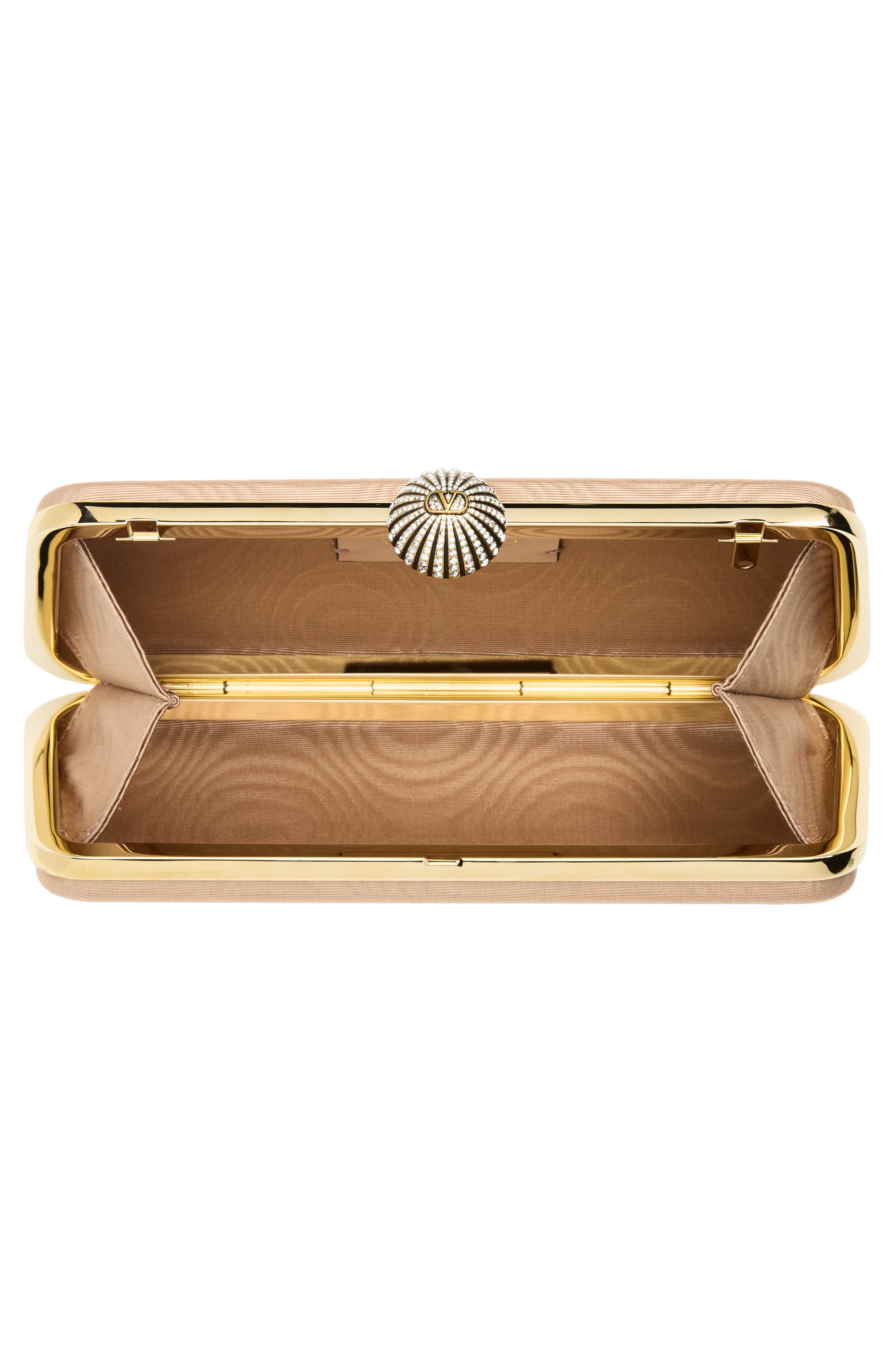 Carry Secrets Moiré Minaudière, Alternate, color, ROSE