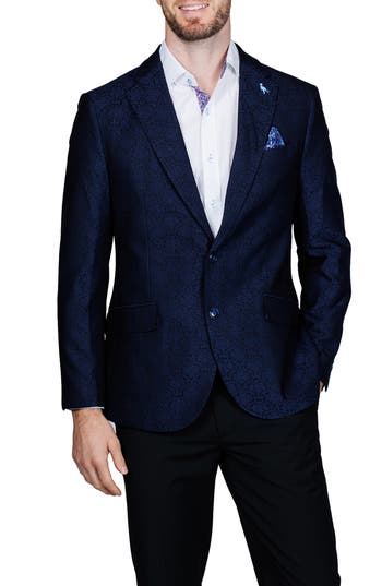 Tailorbyrd Modern Fit Jacquard Sport Coat In Blue
