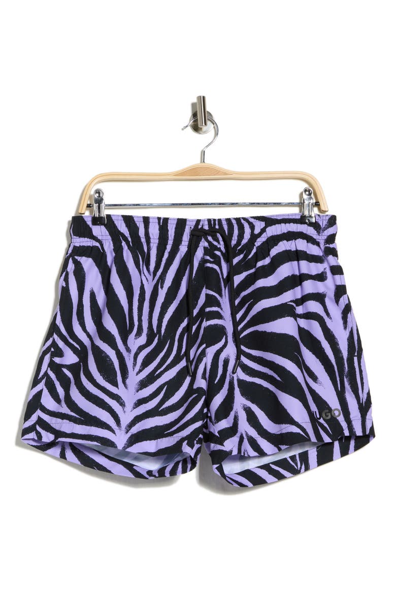 Zebra Stripe Swim Trunks, Alternate, color, OPEN PURPLE
