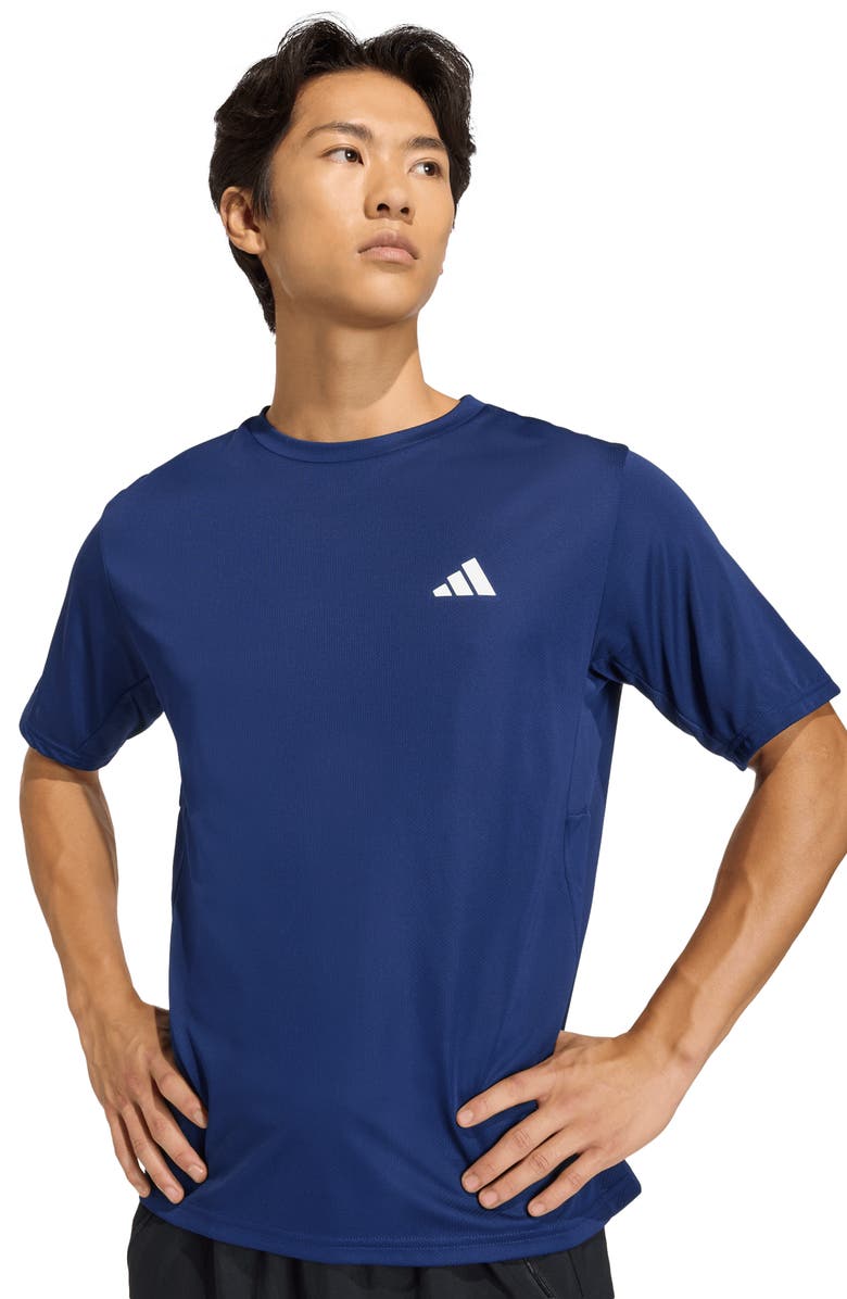 adidas Essentials Crewneck T-Shirt, Alternate, color, Dark Blue