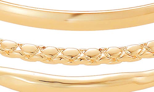 Ettika Set Of 3 Bangle Bracelets In Gold