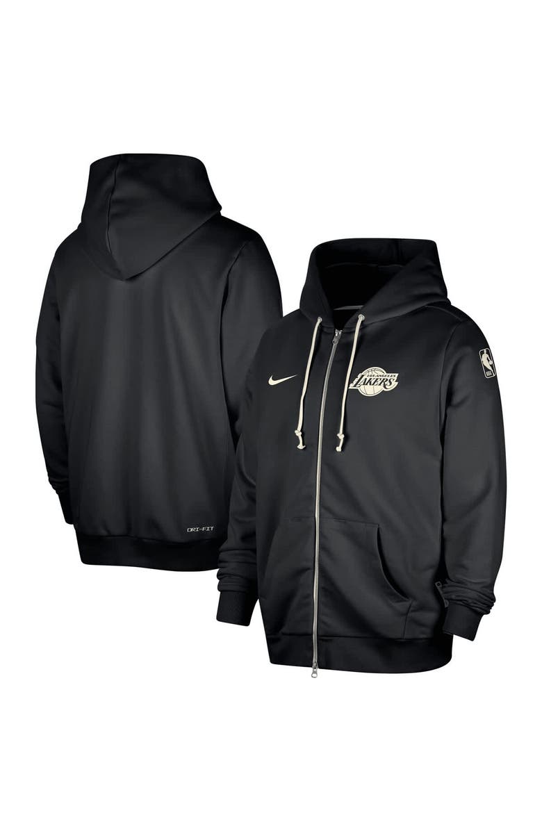 Nike Men's Nike Black Los Angeles Lakers Authentic Standard Issue Full-Zip Hoodie Jacket, Main, color, Black