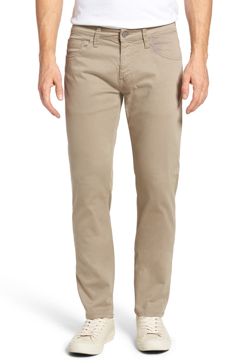 Mavi Jeans Zach Straight Leg Twill Pants, Main, color, Beige Twill