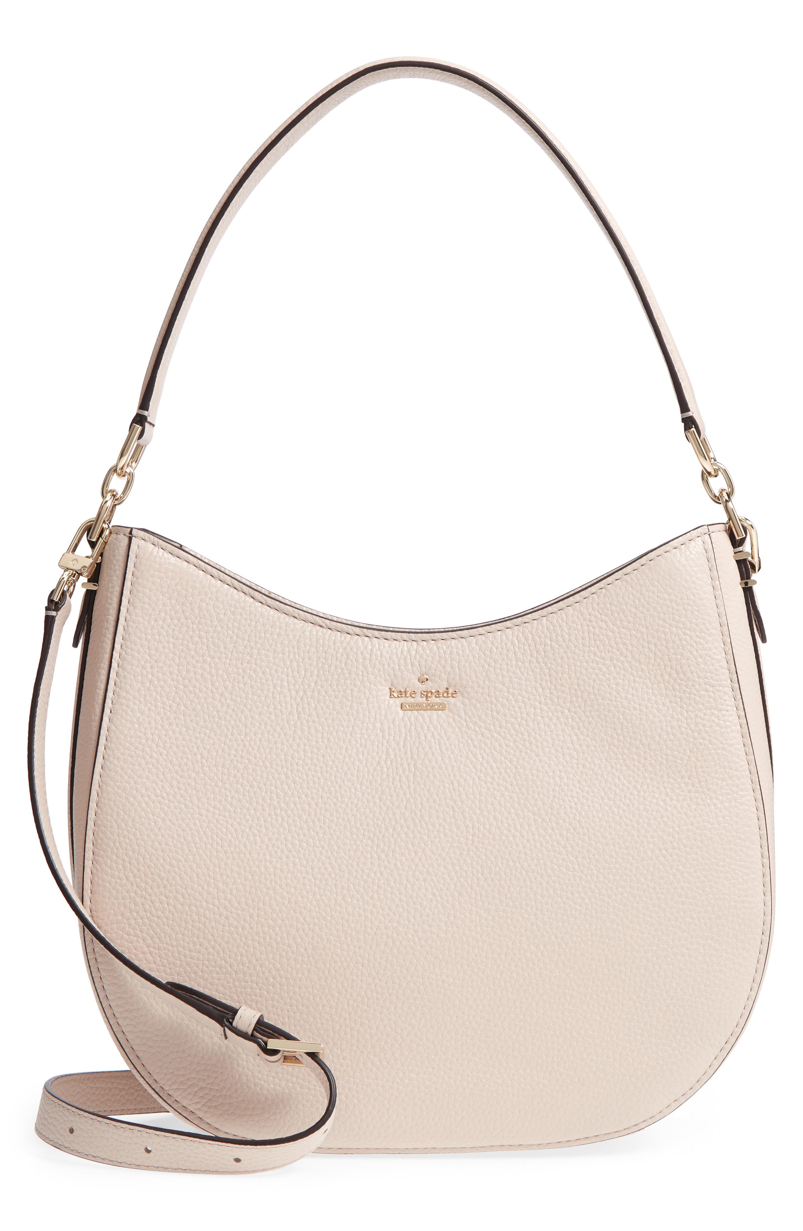 oakwood street – lora pebbled leather hobo, Main, color, TUSK