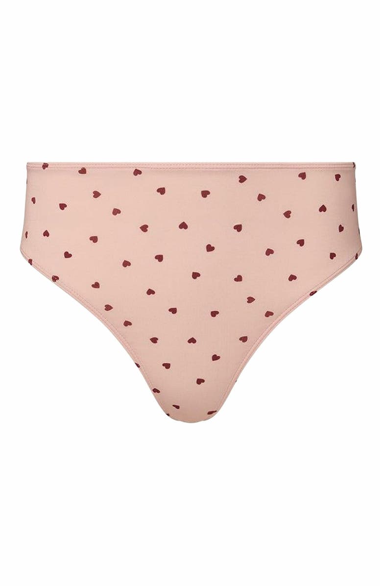 WeWoreWhat High Waisted Bottom, Alternate, color, Blossom/Merlot