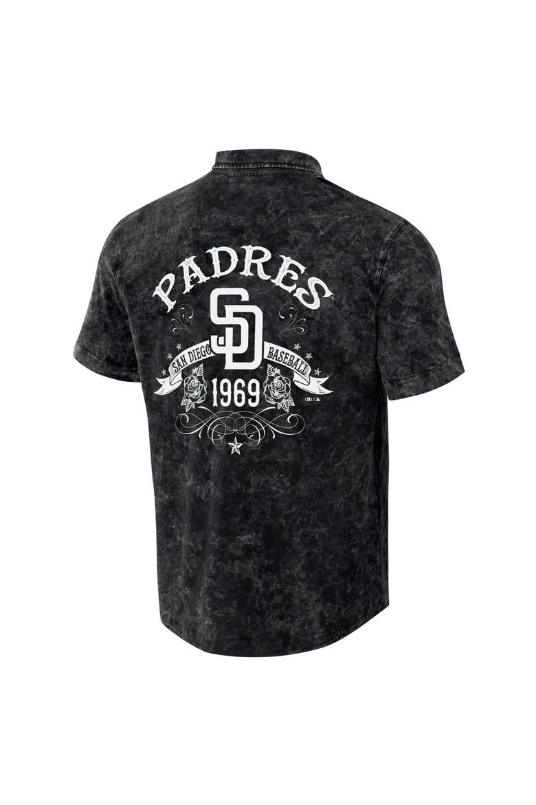 Men's Darius Rucker Collection by Fanatics  Black San Diego Padres Denim Team Color Button-Up Shirt, Alternate, color, Black