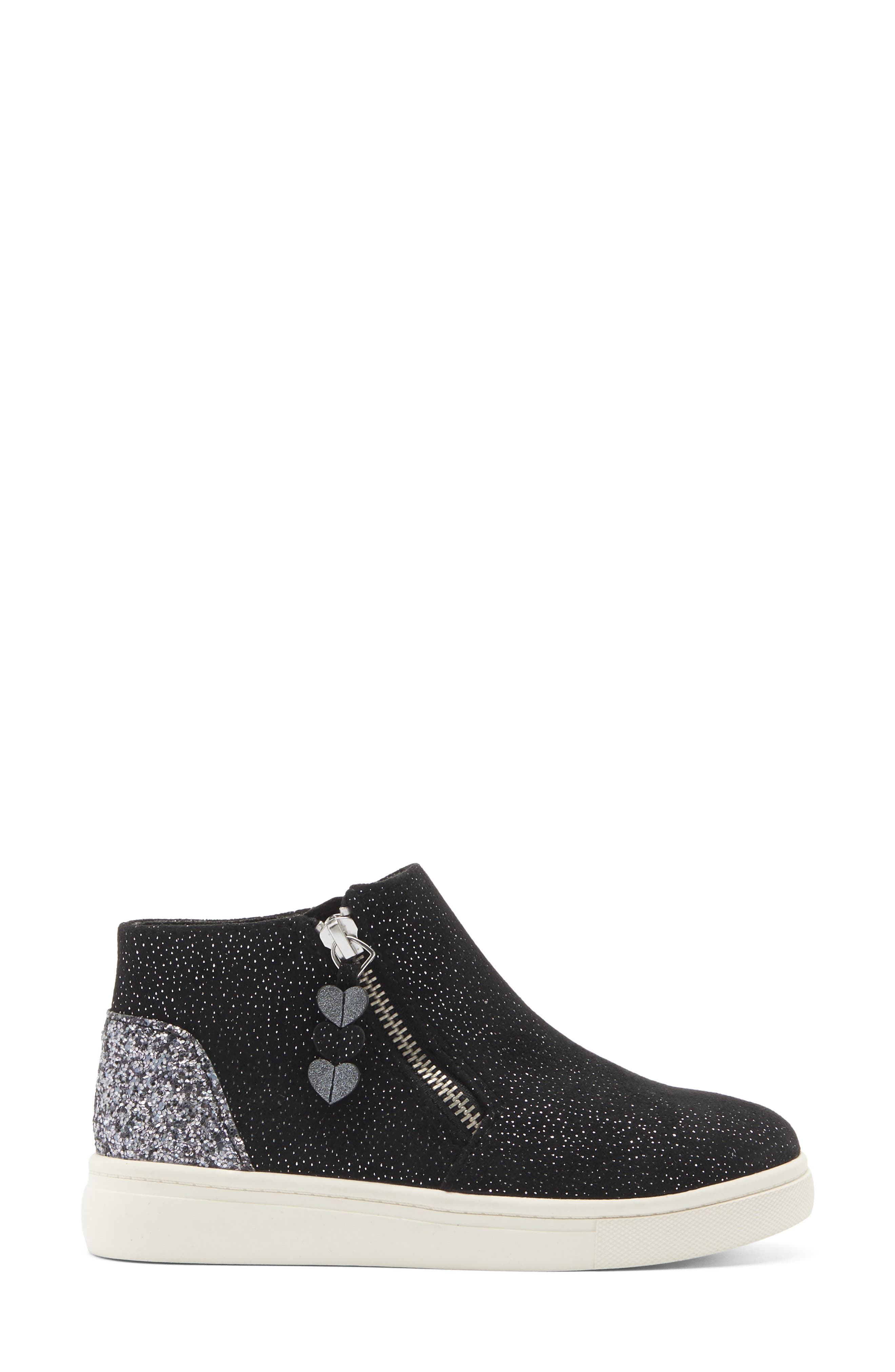 Kids' Mayci High Top Sneaker, Alternate, color, BLACK