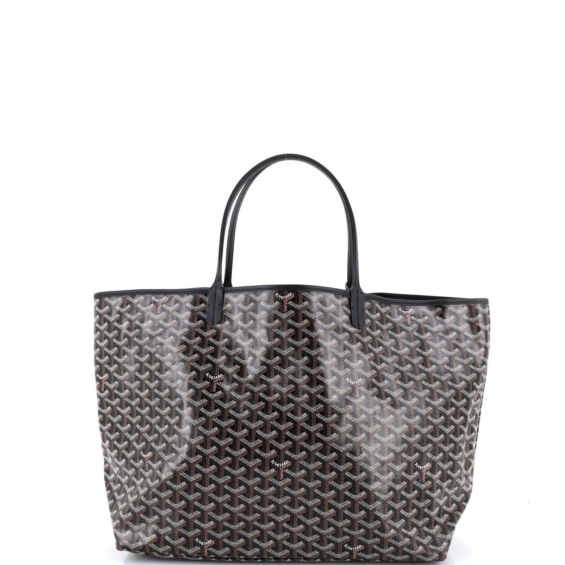 Pre-Owned Goyard Saint Louis Tote Coated Canvas GM, Alternate, color, Black