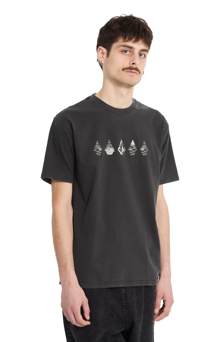 Volcom Lunar Phases Cotton Graphic T-Shirt, Alternate, color, Black