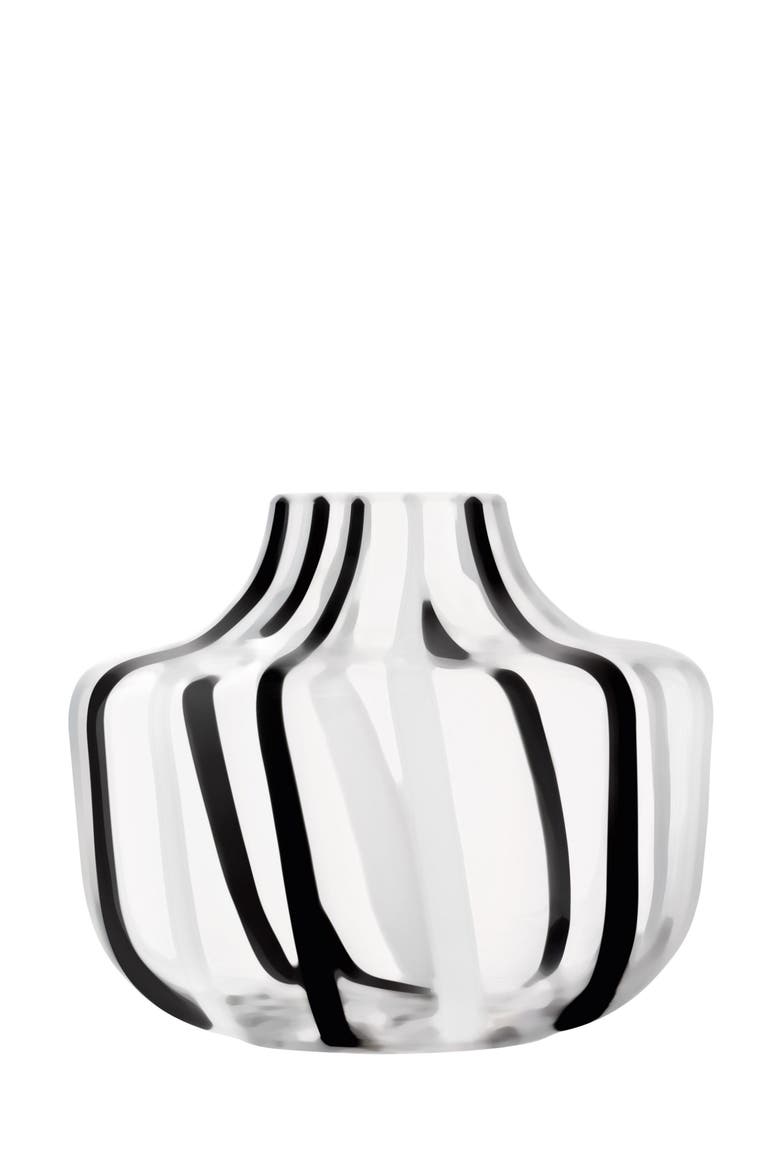 Stripe 7.75-Inch Vase, Main, color, BLACK/ WHITE