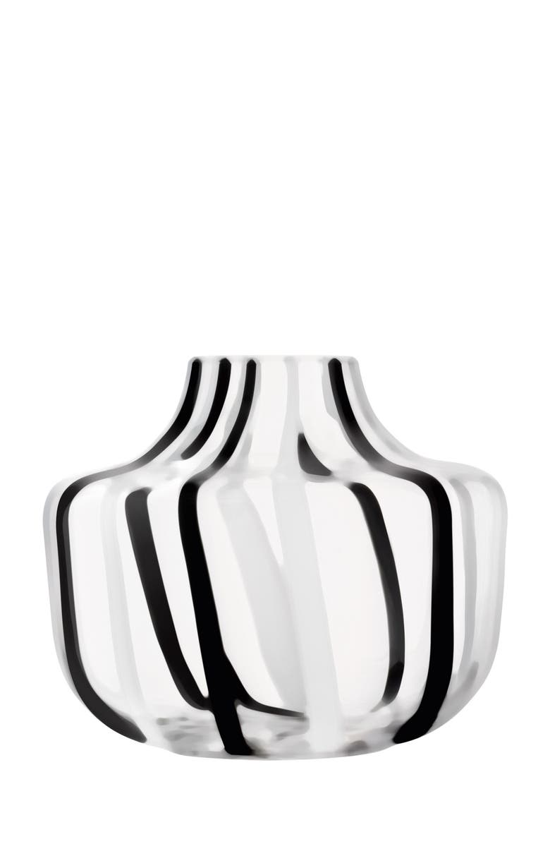 LSA Stripe 7.75-Inch Vase, Main, color, Black/ White