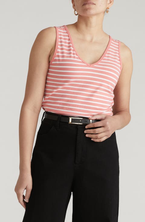 Double V Stretch Cotton Tank (Regular & Plus)