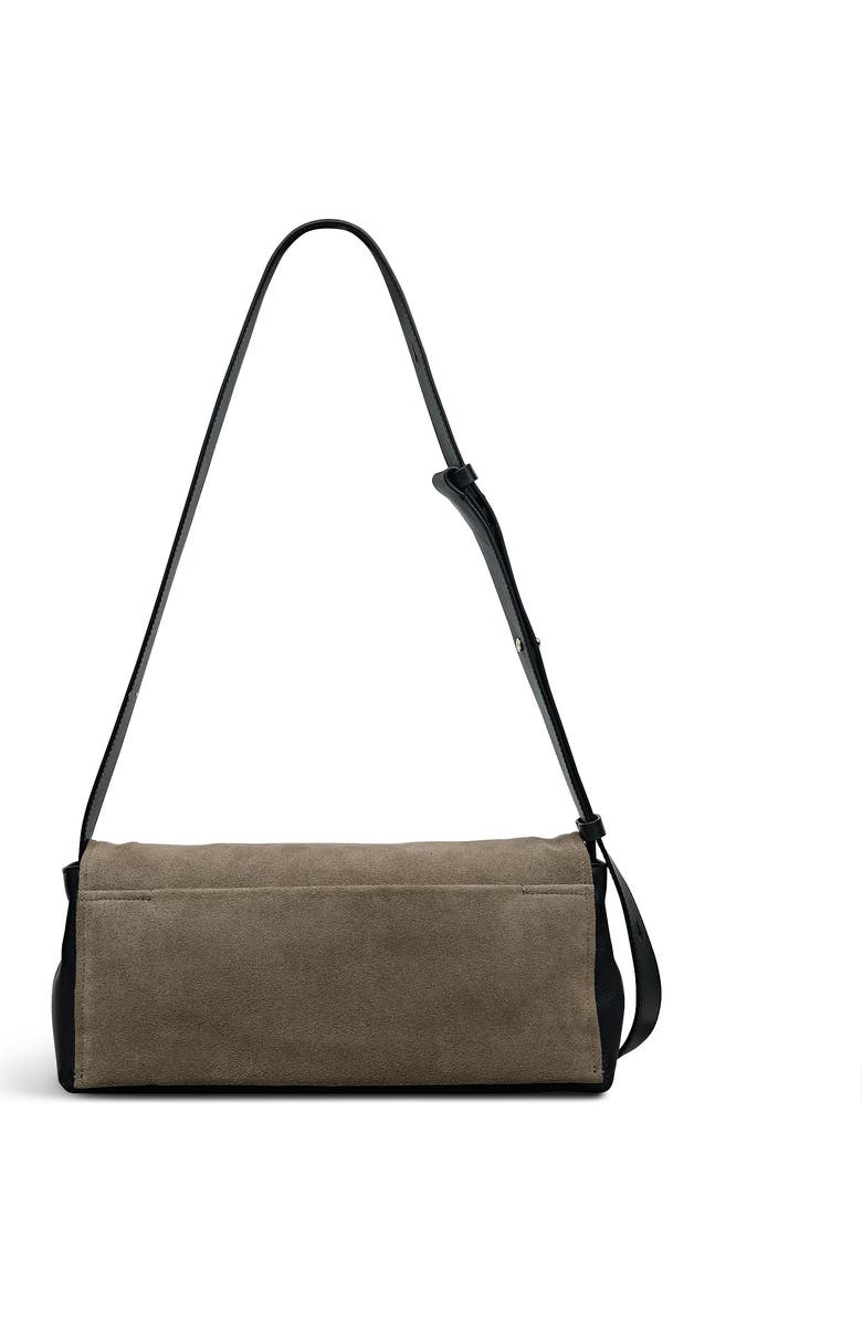 Radley The Annabel - Suede Medium Flapover Shoulder Bag, Alternate, color, Coffee