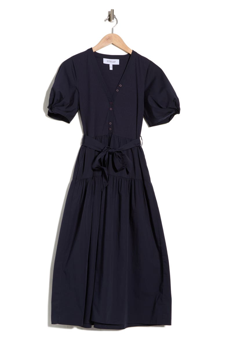 Natalia Mixed Media Dress, Alternate, color, NIGHT SKY