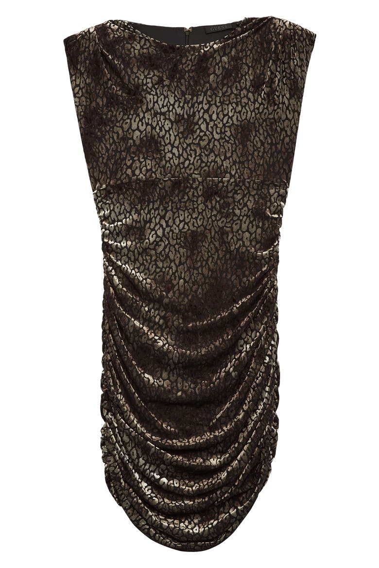 Belinda Ruched Cap Sleeve Body-Con Dress, Alternate, color, BROWN SHIMMER