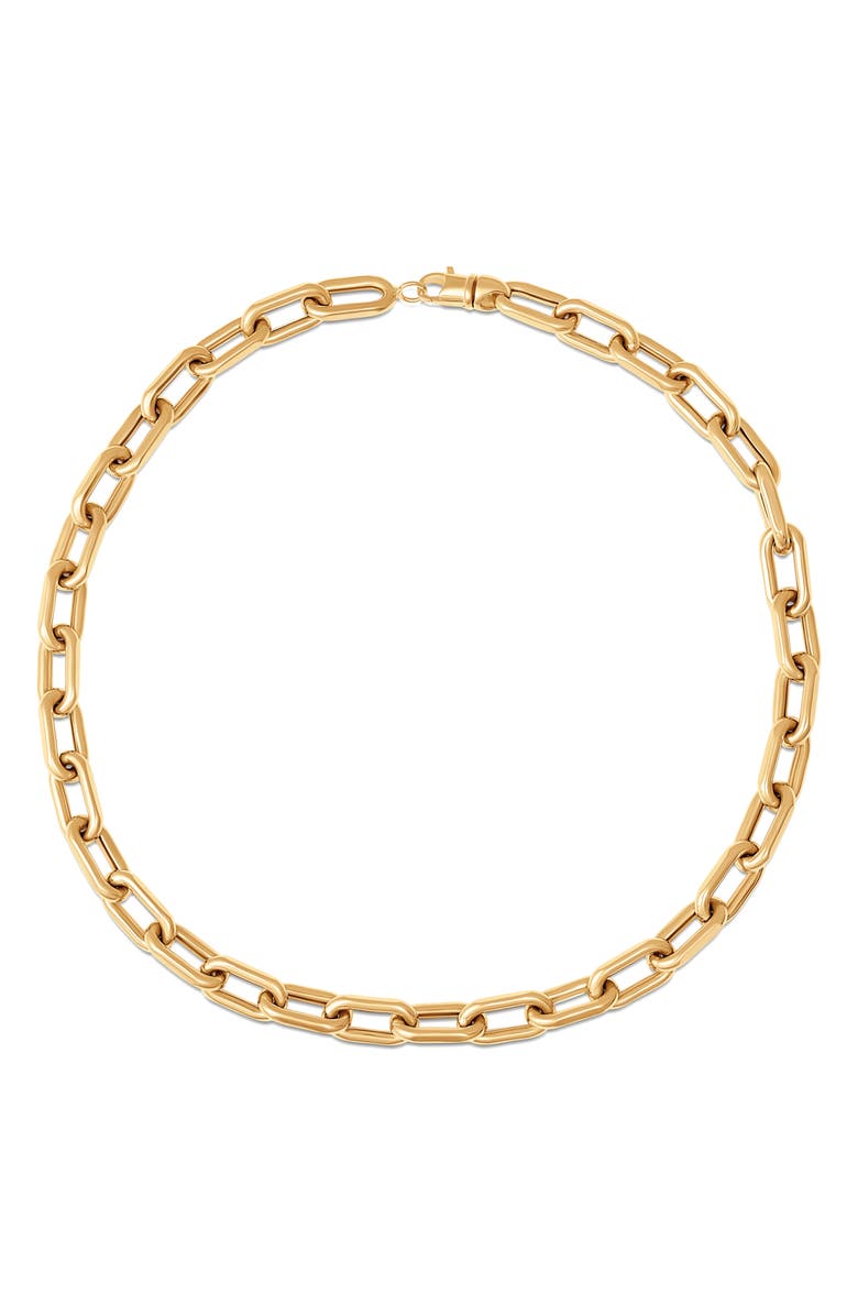 Sara Weinstock Rectangle Charm Chain Necklace, Main, color, Yellow Gold