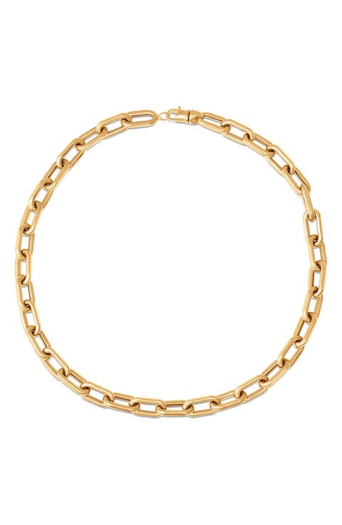 Rectangle Charm Chain Necklace