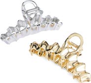 Tasha Assorted 2-Pack Metallic Jaw Hair Clips