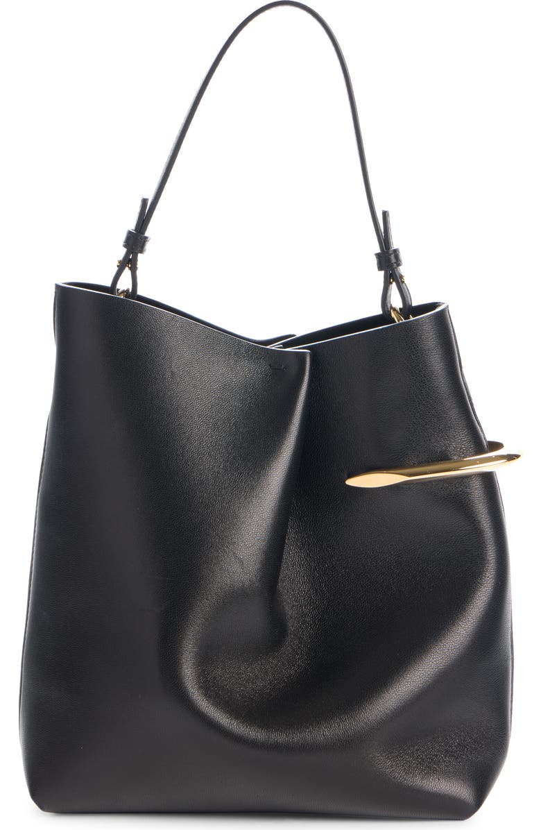 Givenchy Mini Pinch Me Leather Tote, Alternate, color, 001-Black