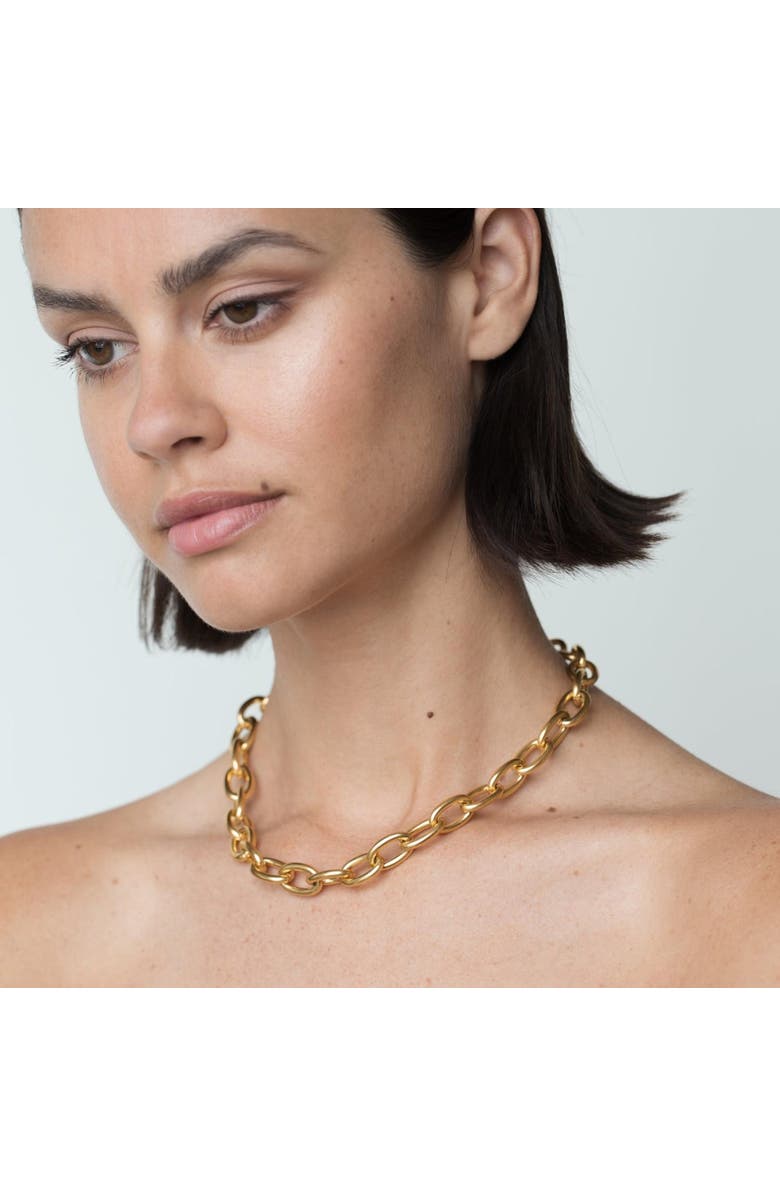 Outofoffice Chunky Round Chain Gold Necklace, Alternate, color, 