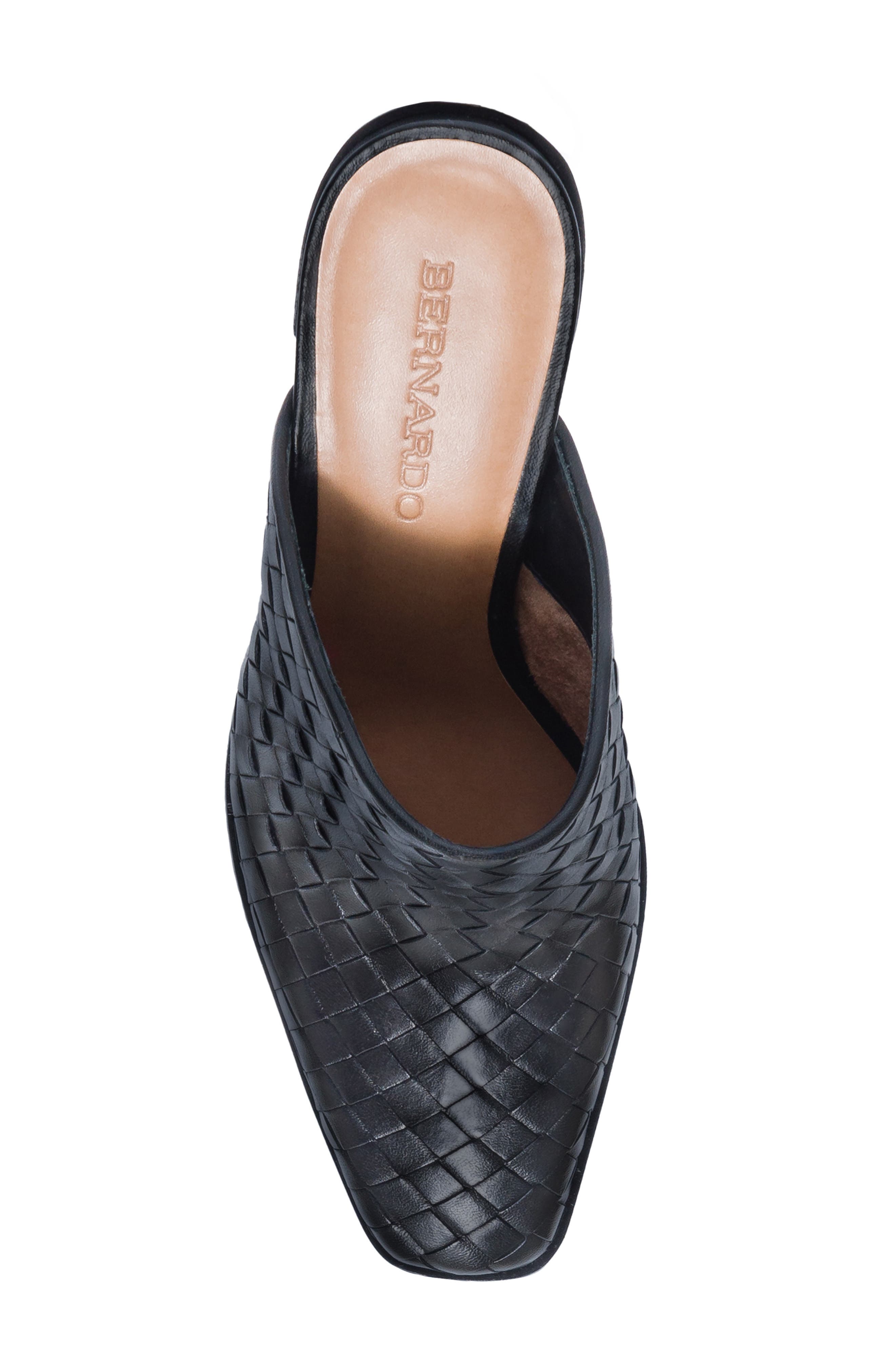 Bernardo Footwear Britt Woven Mule, Alternate, color, Black Antique Calf