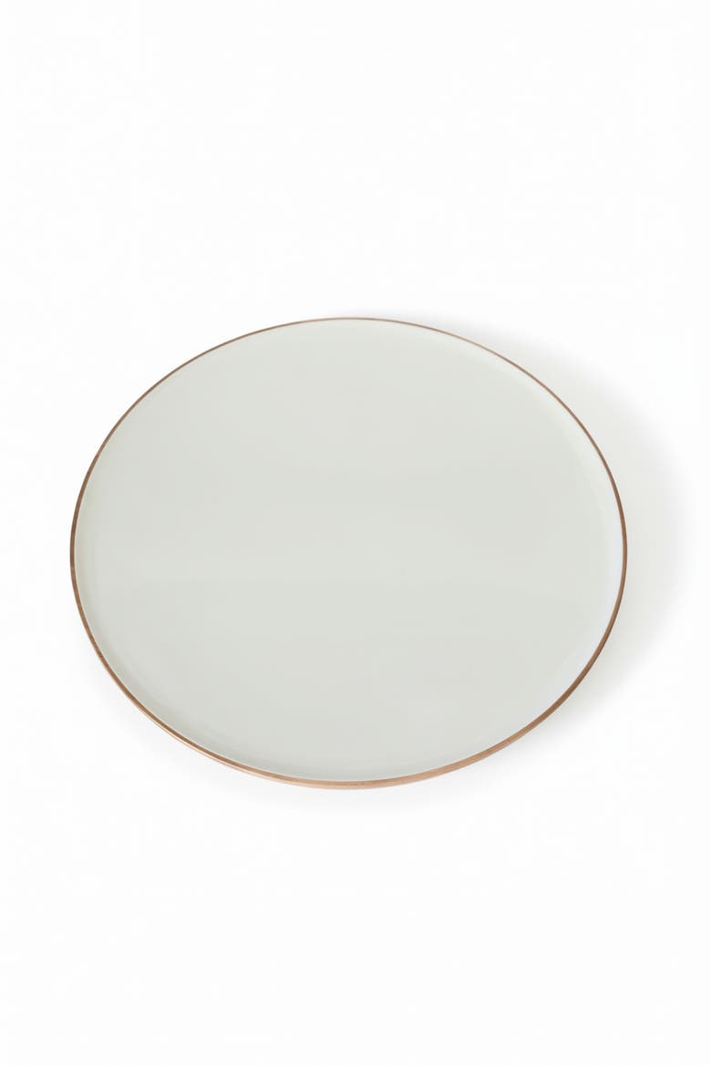 Wood + White Collection Acacia Wood Lazy Susan, 16 inches, Alternate, color, White, Brown