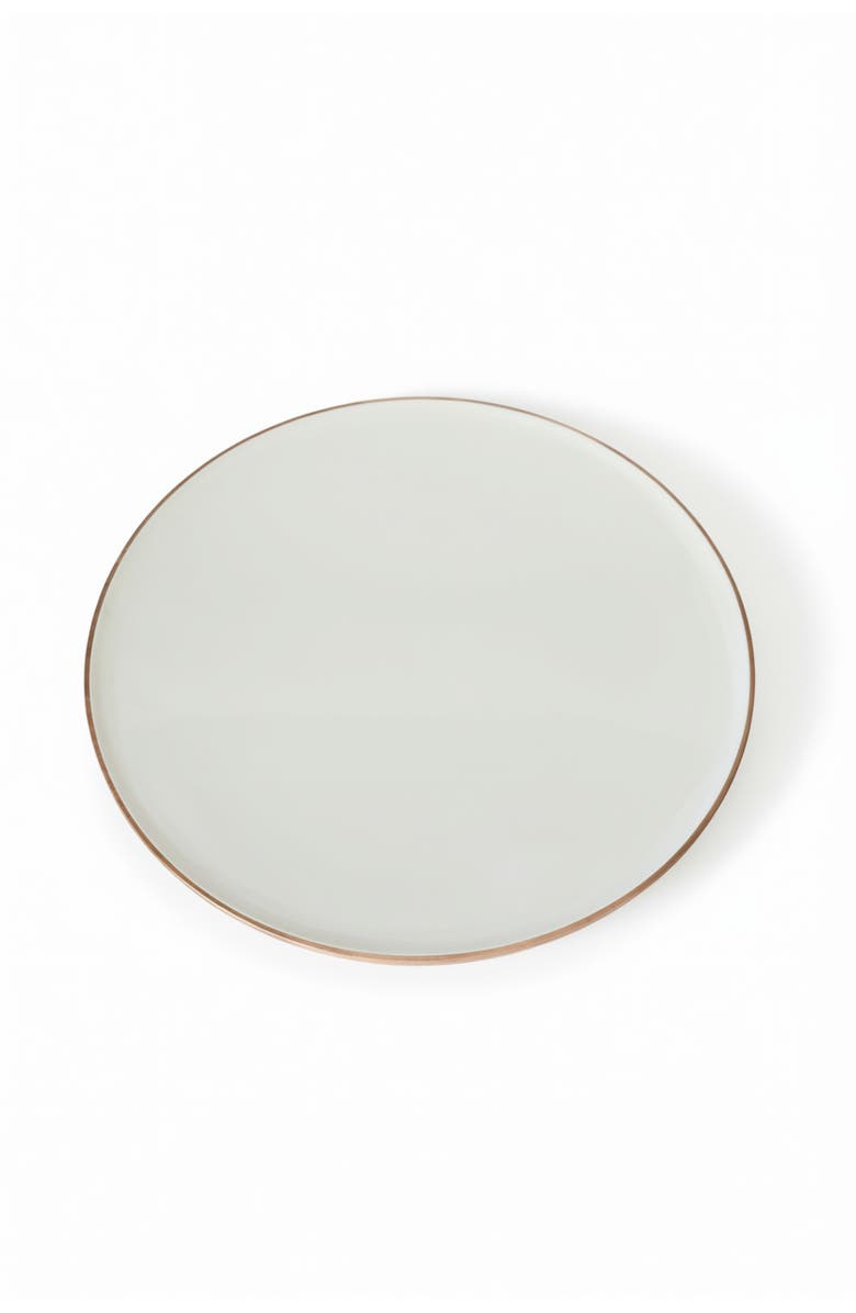 Jeanne Fitz Wood + White Collection Acacia Wood Lazy Susan, 16 inches, Alternate, color, White, Brown
